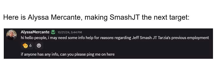 Alyssa Mercante Secret Discord Info on SmashJT