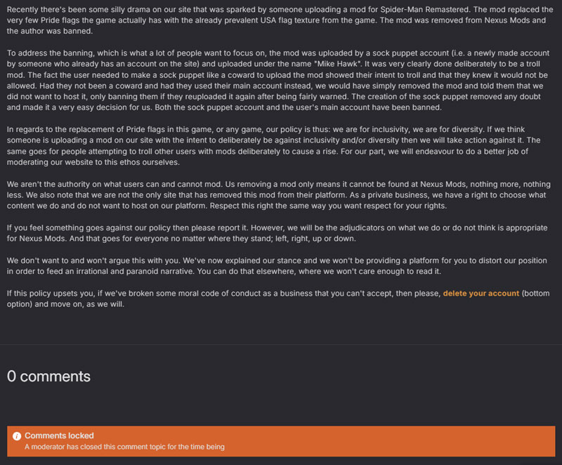 Nexus Mods Bans Gendered Mods for Oblivion Remastered