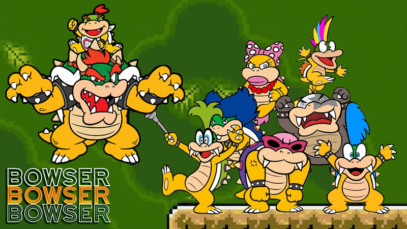 Best Video Game Dads Bowser and Koopalings