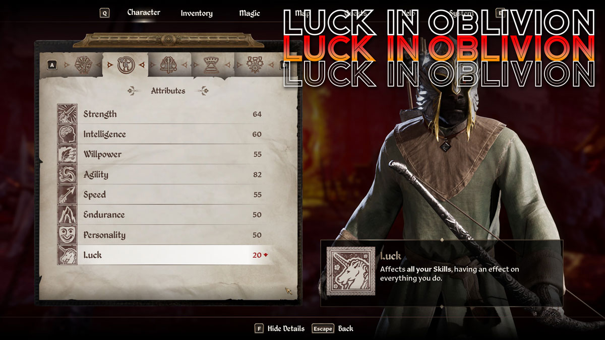 Oblivion Remastered What Does Luck Do