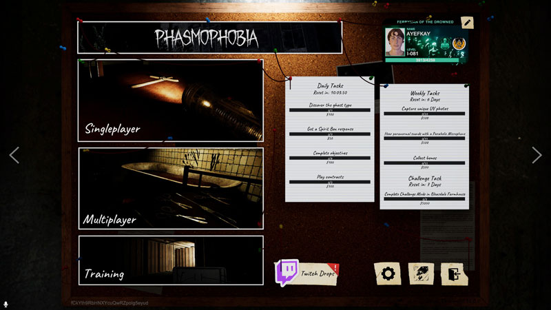 Phasmophobia Chronicle Update Improved User Interface