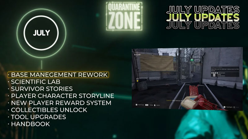 Quarantine Zone Dev Roadmap July Updates