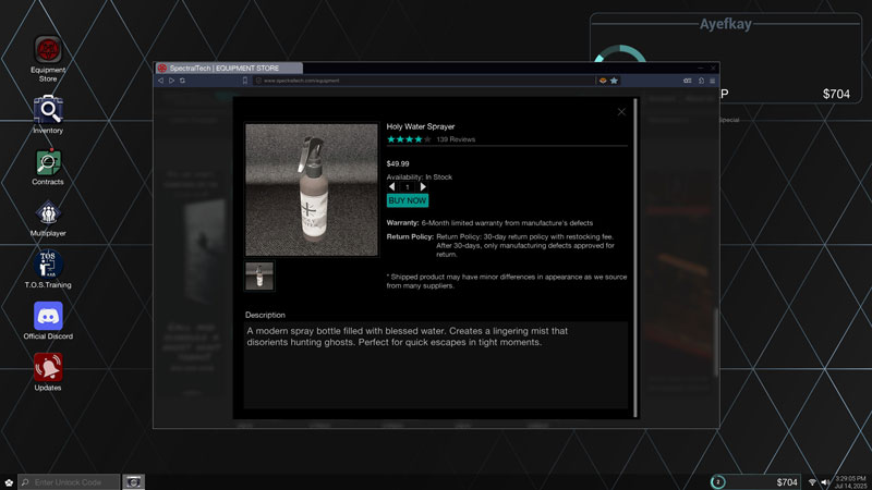 The Other Side Update Holy Water Sprayer