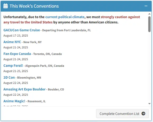 Anime Activists Invade Conventions and Warn Against Travel