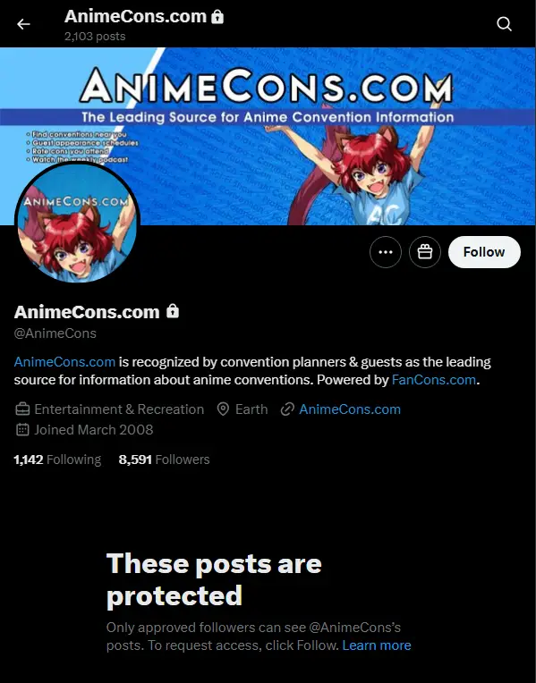 Anime Cons Twitter X Socials Protected