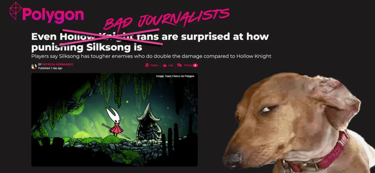 Polygon Surprised at Silksong Difficulty